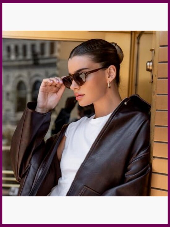 Retro Double Bridge Aviator Sunglasses Polarized Lightweight UV Protection main image 4